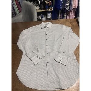 Paul Smith Shirt Mens Small Geometric Pattern  Long Sleeve Button Up Cotton